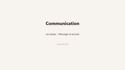 Couverture — Communication — Les bases