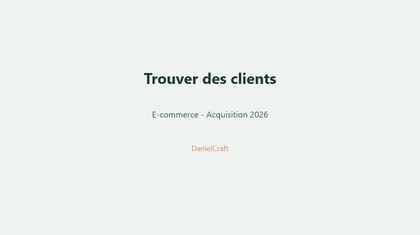 Couverture — E-commerce — Trouver des clients