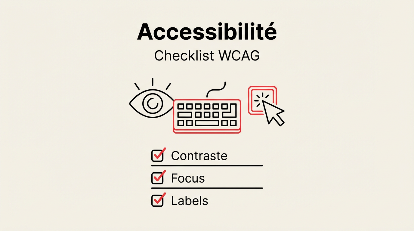 Accessibilité : checklist WCAG simple (et vraiment utile)