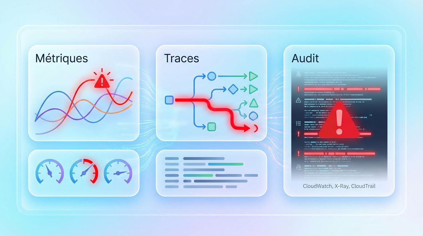 Observabilité AWS : CloudWatch, X-Ray, CloudTrail – voir ce qui se passe vraiment