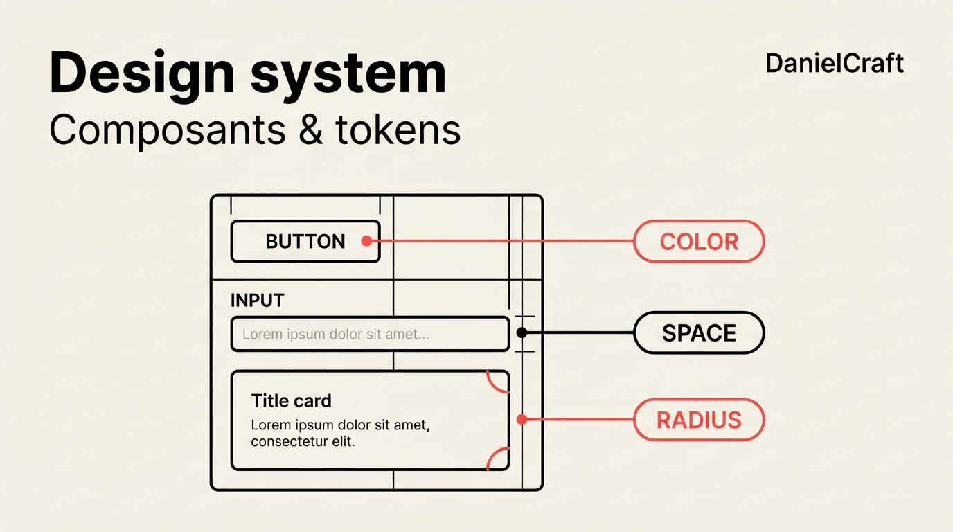 Design system : composants, tokens et cohérence à l’échelle