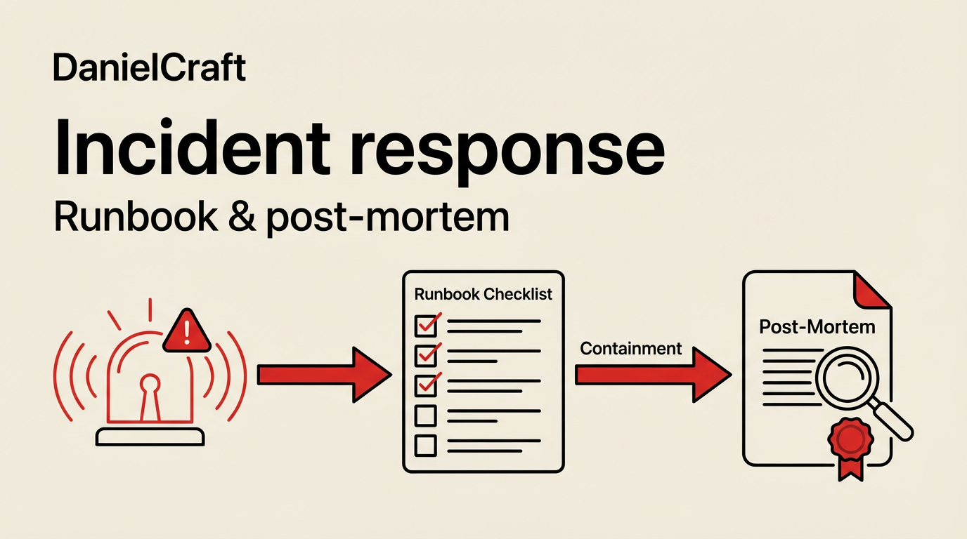 Incident Response : runbooks, containment et post‑mortem