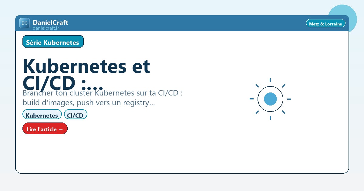 Kubernetes et CI/CD : déploiement continu propre