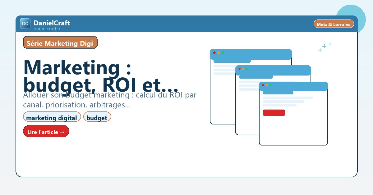 Marketing : budget, ROI et priorisation des canaux