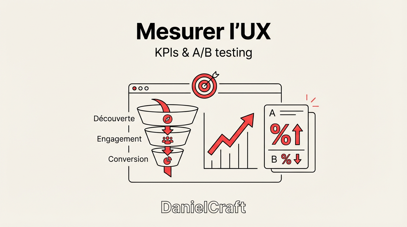Mesurer l’UX : KPIs, analytics, tests et A/B testing (sans vanity metrics)