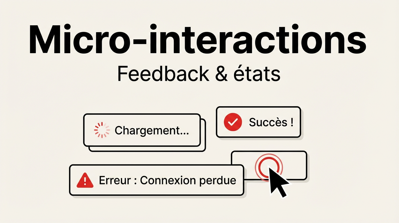 Micro‑interactions : feedback, états et confiance utilisateur