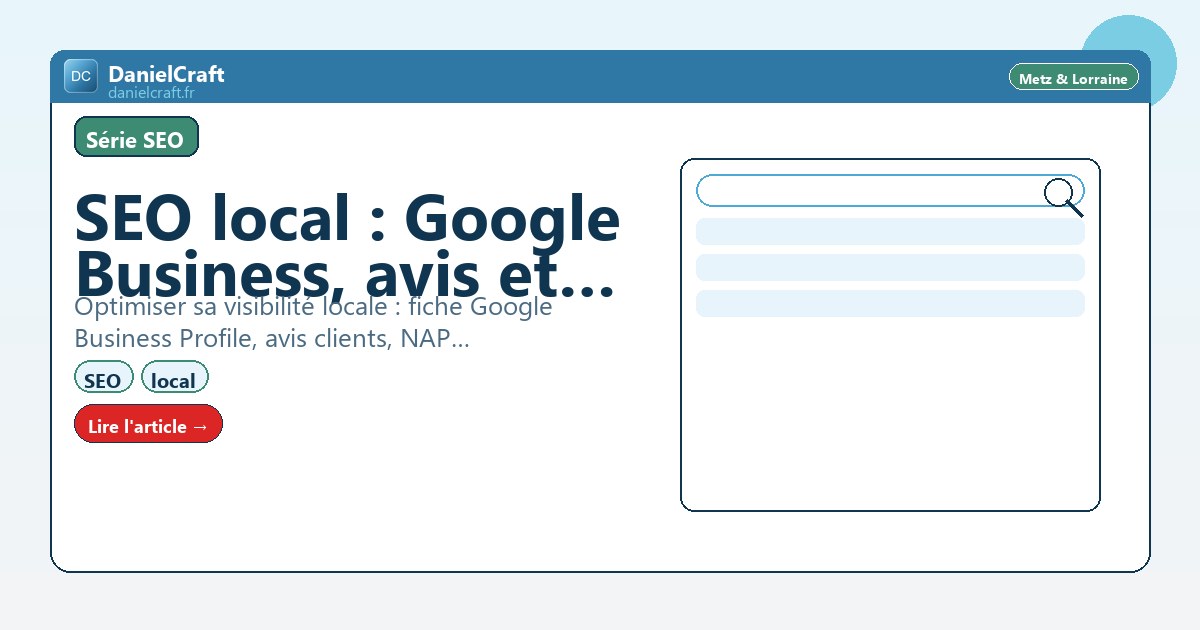 SEO local : Google Business, avis et visibilité géographique